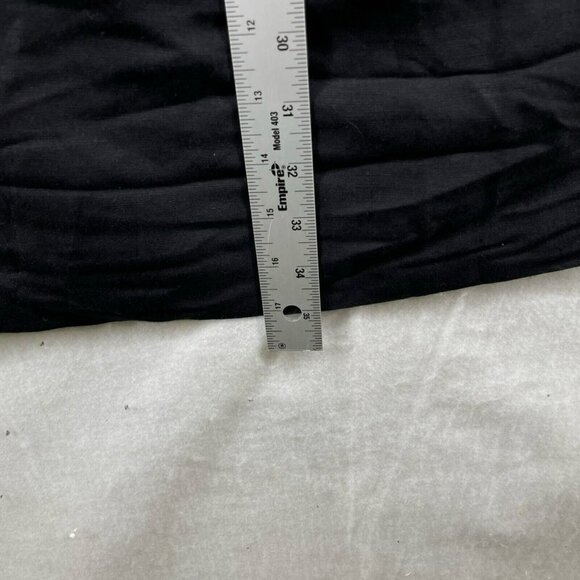 Abercrombie & Fitch Sheath Mini Dress Sz 10T Black Scoop Neck Strap Ties Linen - Picture 4 of 11